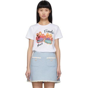 Ashley Williams White 'Best Friends' T-Shirt